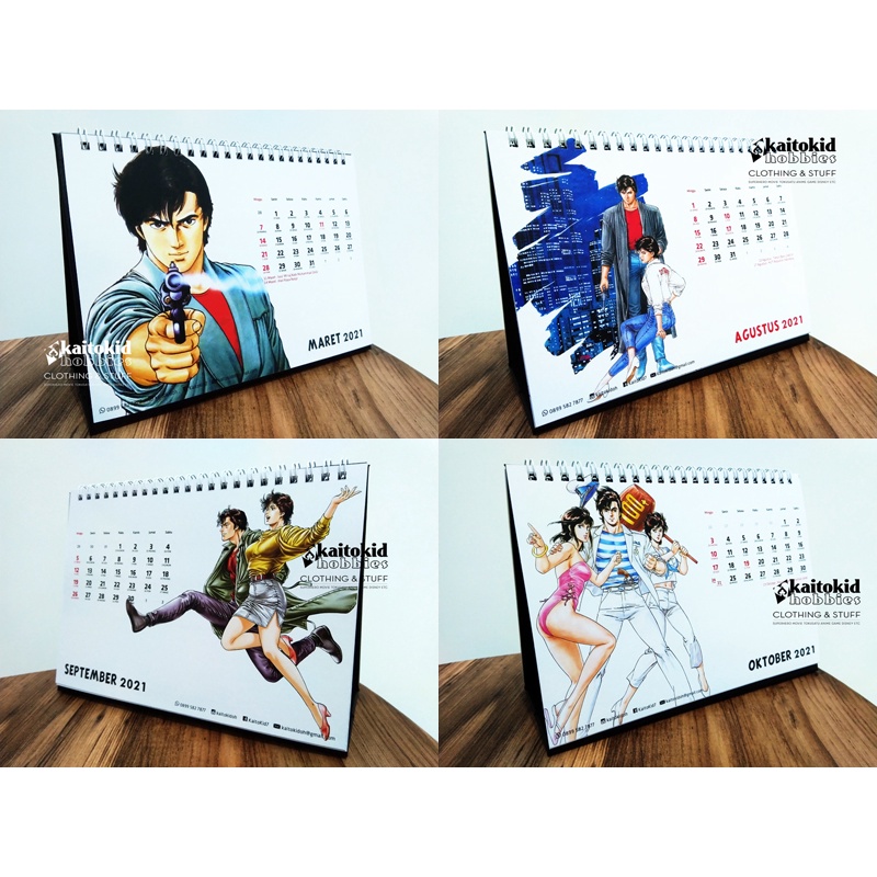 

Kalender 2024 CITY HUNTER Kalender Meja Calendar Duduk bisa custom desain bebas