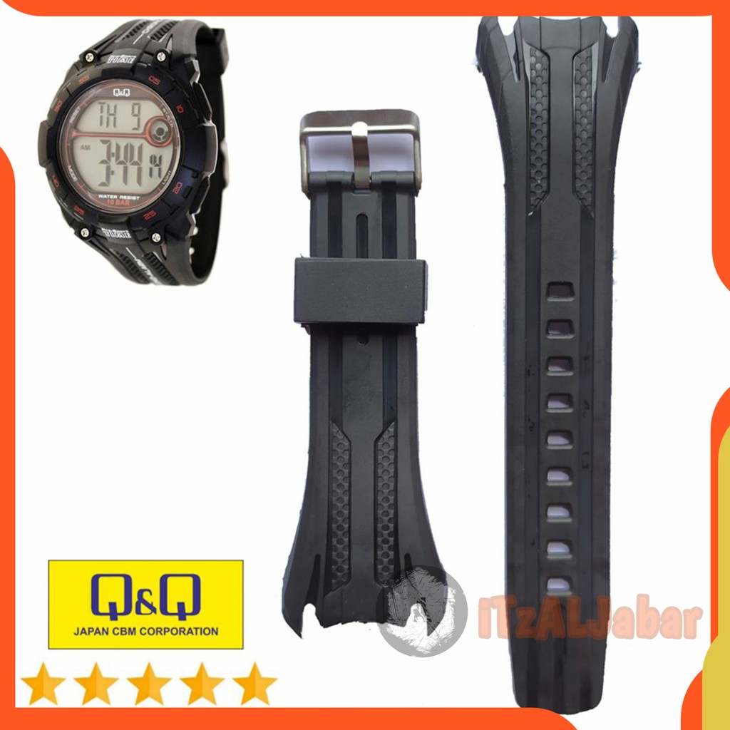 Tali jam tangan Q&amp;Q M121 Rubber strap Tali jam QQ M121