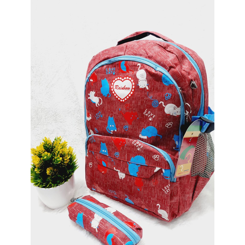 TAS SEKOLAH ANAK PEREMPUAN MOTIF BTS TK SD PAUD