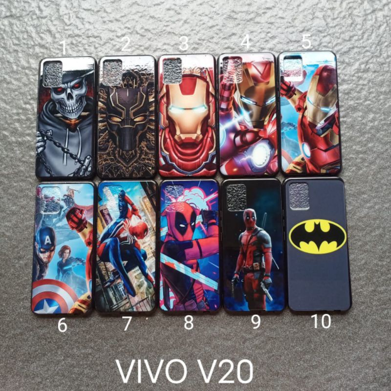 Case gambar Vivo V20 motif cowok ( 3 model ) soft softcase softshell silikon cover casing kesing housing