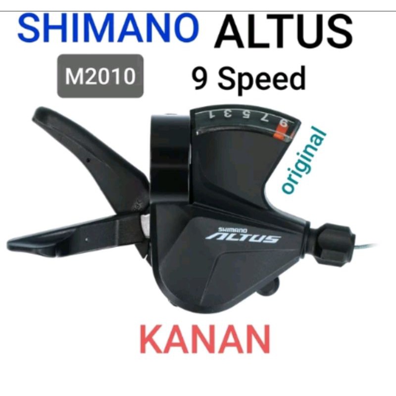 KANAN Shifter Shimano Altus M2010 Right 9 Speed 9sp sp . Operan Pemindah Gigi