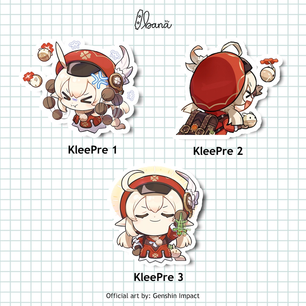

Stiker Genshin Impact KLEE premium Sticker Vinyl Waterproof Bijian | BANA
