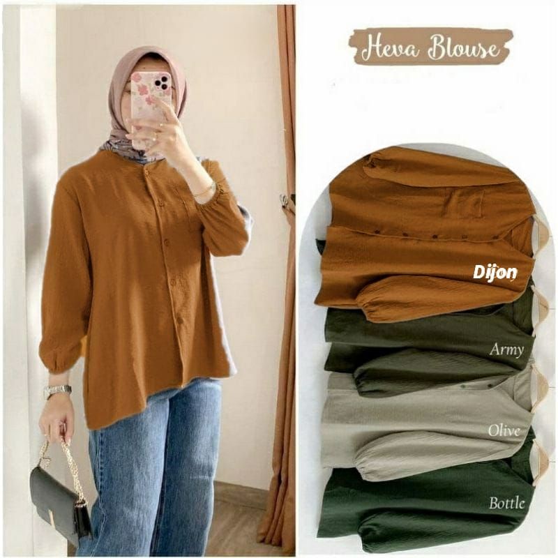 Atasan Blouse Crinkle Premium - Kemeja Formal Busui - Baju Wanita Kekinian Atasan Korean Style - Kemeja Polos Crinkle - Baju Atasan Wanita Kekinian - Kemeja Blouse Wanita Lengan Panjang casual - Kemeja Polos