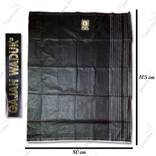 Sarung Anak laki Junior Anak SD,SMP 5-12th Warna Hitam &amp; Putih Polos Cerah-Kain Sarung Tenun GWJ anak Junior-Vegasus Store(COD)