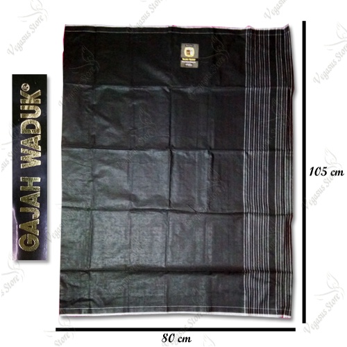 Sarung Anak laki Junior Anak SD,SMP 5-12th Warna Hitam &amp; Putih Polos Cerah-Kain Sarung Tenun GWJ anak Junior-Vegasus Store(COD)