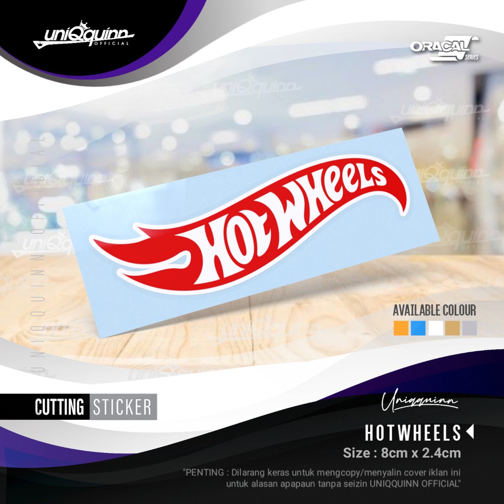 

UQ Cutting Sticker Hotwheels | Stiker Hot Wheels 2 Warna | Stiker Mainan | Stiker keren.