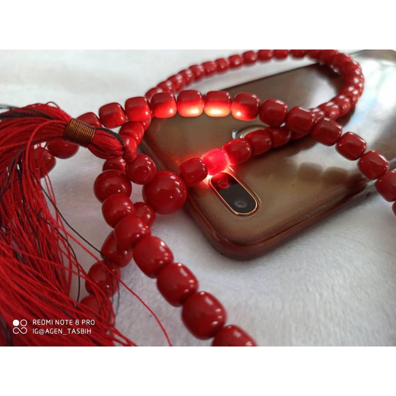 TASBIH BATU MARJAN CORAL MERAH ASLI KUALITAS SUPER ORIGINAL!!!