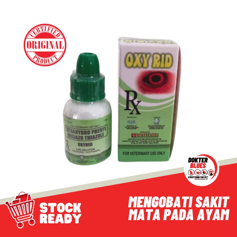 Obat Ayam OXY RID Obat Mata Berbusa Cacing Mata Ayam  | 5ml