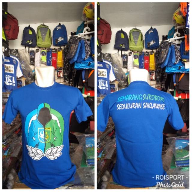 T-SHIRT BAJU KAOS PSIS PERSEBAYA SEMARANG SUROBOYO Sedulur saklawase biru