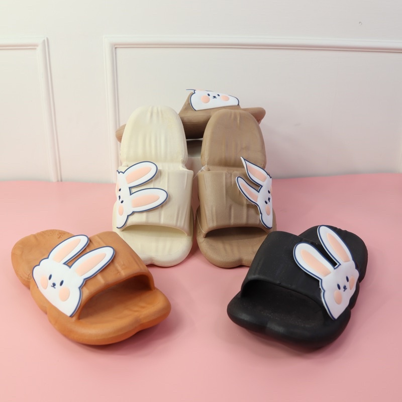 (RABBIT 1613) Sandal SLOP lucu motif rabbit/sandal wanita/sandal rumah