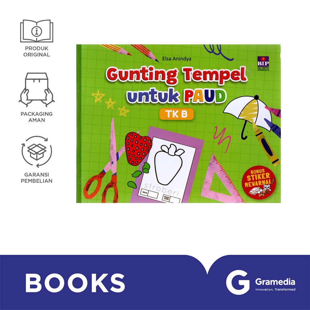 Buku Gunting Tempel untuk PAUD TK B (Cover 2022 )