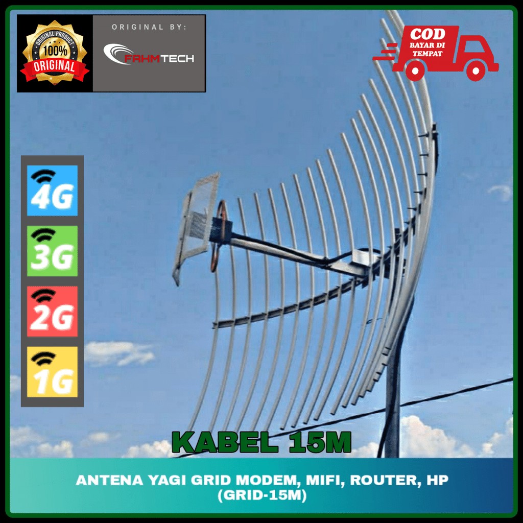 ANTENA YAGI GRID MODEM, MIFI, ROUTER, HP - FAHM TECH (GRID-15M)