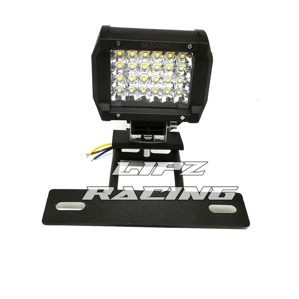 PAKET LAMPU TEMBAK LED MODEL 4598 CAHAYA PUTIH + BREKET RX-KING  LAMPU TEMBAK MOTOR