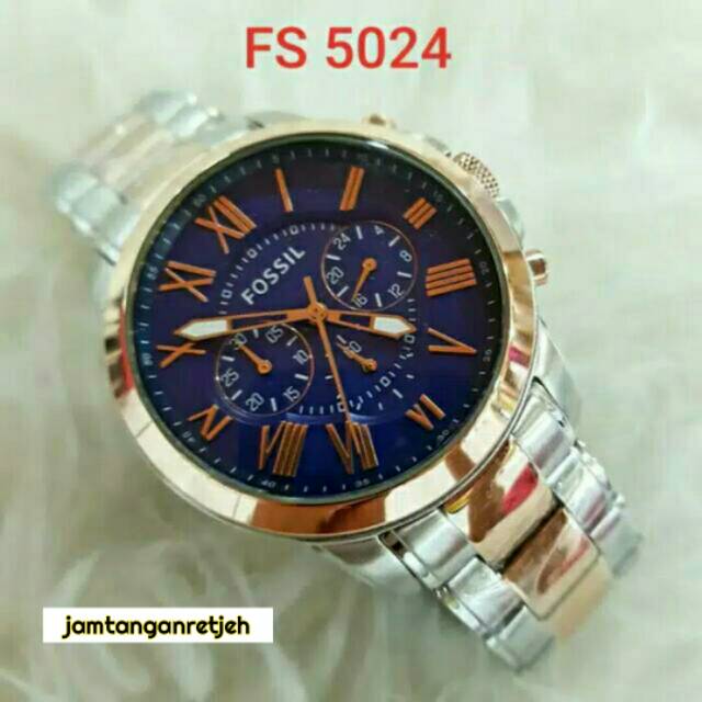 Jam Tangan Fossil Pria FS 5024 Grand Chronograph Two Tone