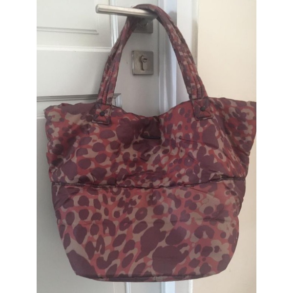Armani Exchange Leopard Camouflage Army Large Tote Bag
