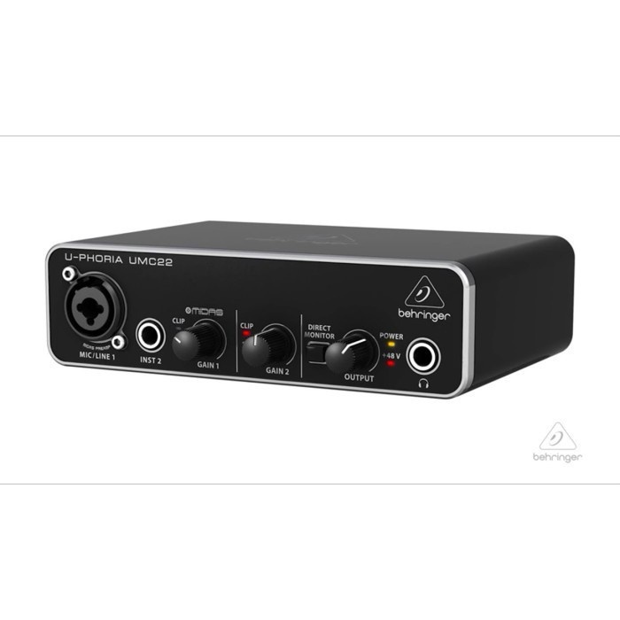 Jual BEHRINGER UMC22 2X2 USB AUDIO INTERFACE WITH MIDAS MIC ...