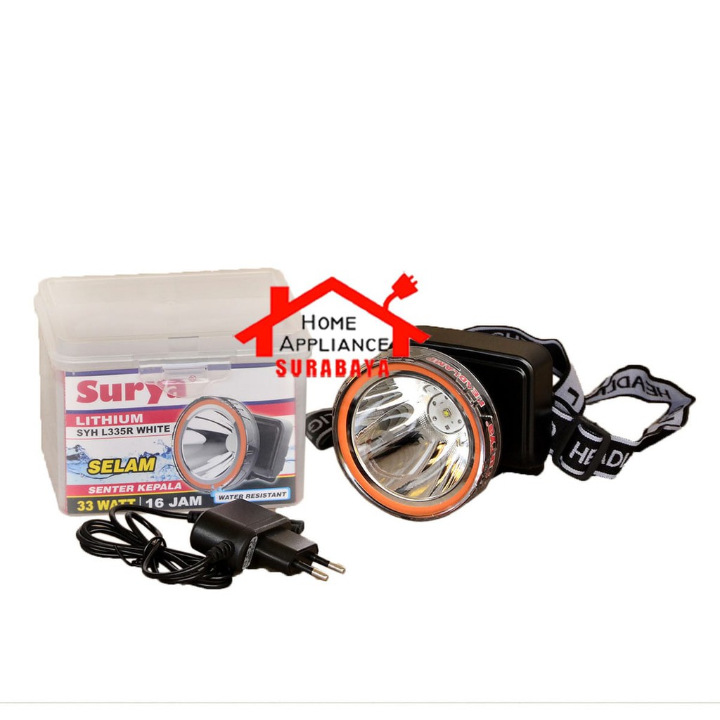 SURYA Senter Kepala Selam - Head Lamp 33W 33 Watt SYH L335R / L 335 R White - Cahaya Putih