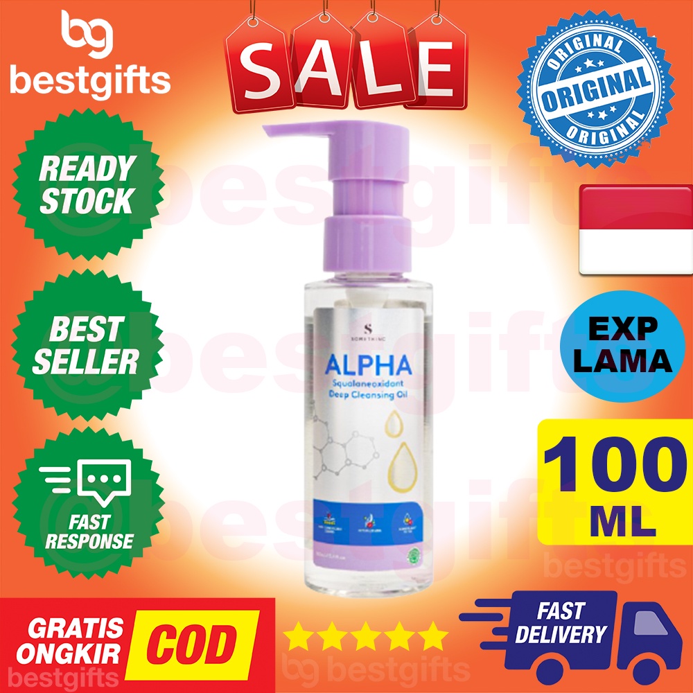 SOMETHINC ALPHA SQUALANEOXIDANT DEEP CLEANSING OIL MEMBERSIHKAN MINYAK DEBU KOTORAN KULIT WAJAH BERSIH 100 ML