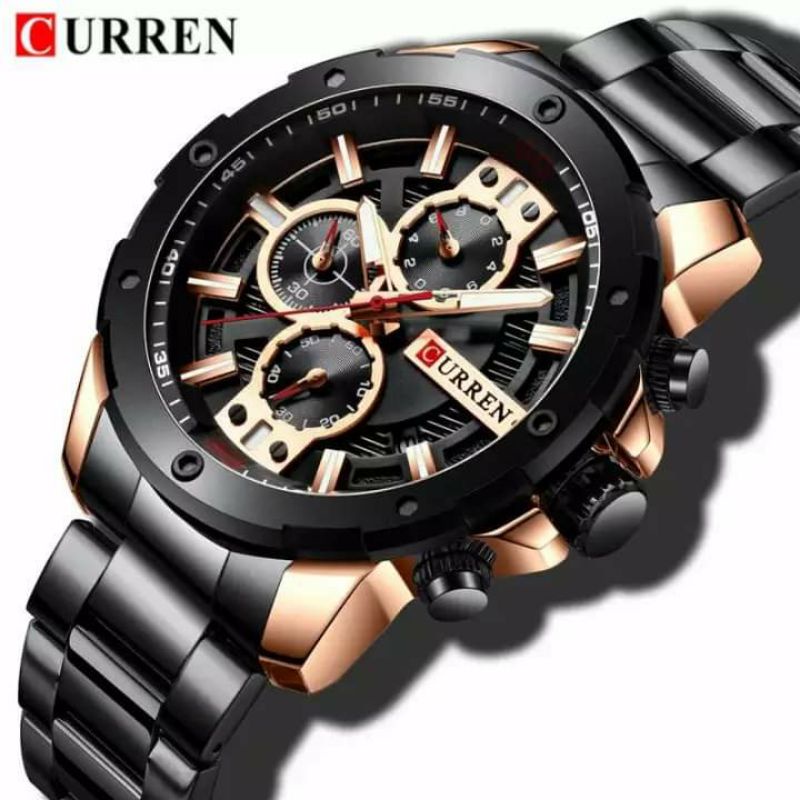 Top brand CURREN 8336 pria Mewah Jam Tangan Merek Kasual Fashion Stainless Steel