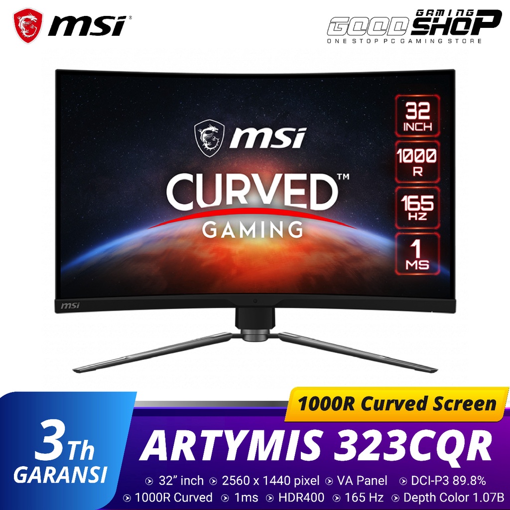 MSI MPG ARTYMIS 323CQR WQHD 165Hz Curve - Gaming Monitor