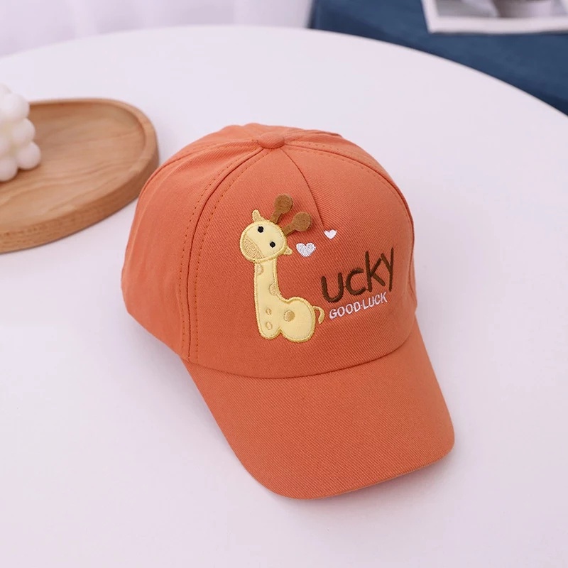 Topi Baseball Anak Laki Laki / Perempuan Model Giraffe Lucky Impor Import