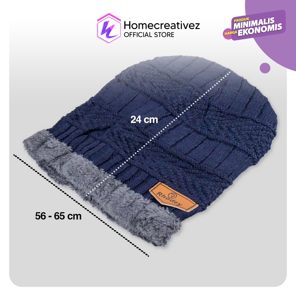 HC - Kupluk Pria Wanita Wool Topi Kupluk Outdoor Dewasa Winter Beanie Hat Unisex - Kupluk Rajut Murah
