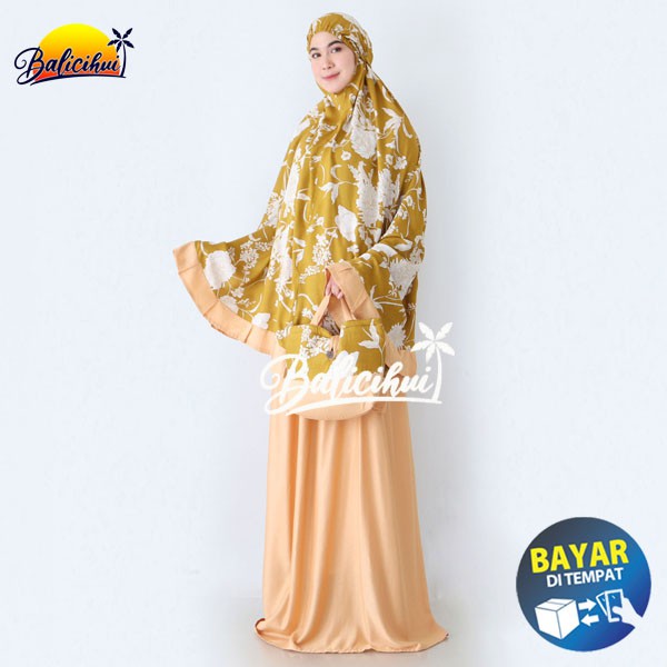 Balicihui Mukena Alina Mustard 2 Mukena Bali Dewasa by Balicihui