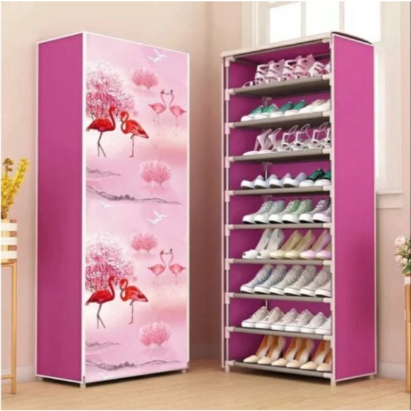 RAK SEPATU/SHOE RACK 10SUSUN (2KG) ADA RESLETING SHENAR88 BISA COD RAK SEPATU