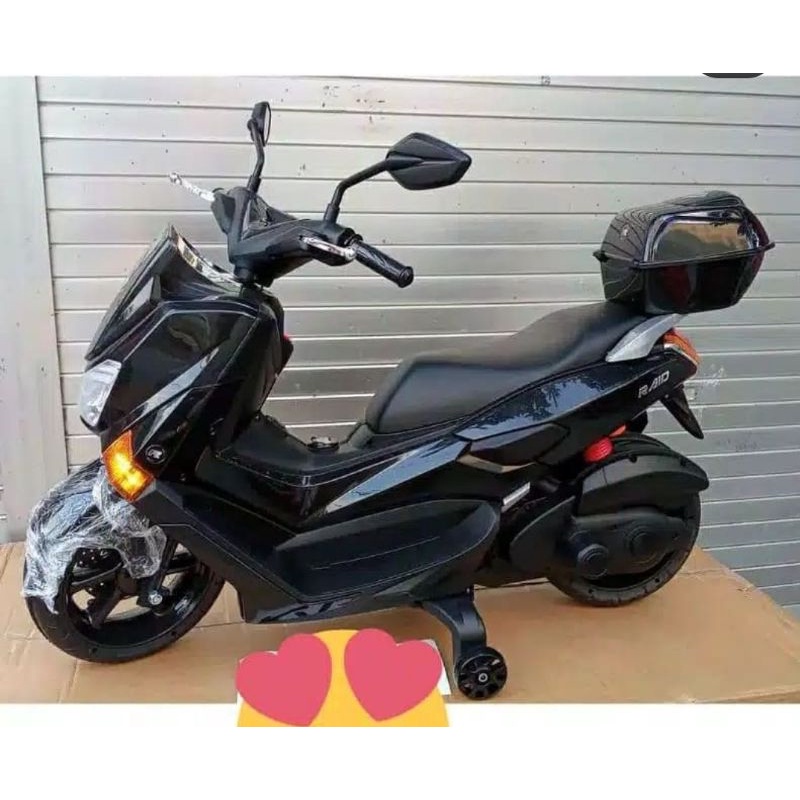 Motor Aki Anak Nmax Besar Bisa Dinaiki Di Duduki Charger Adaptor Bisa Berjalan Sendiri Musik Lampu