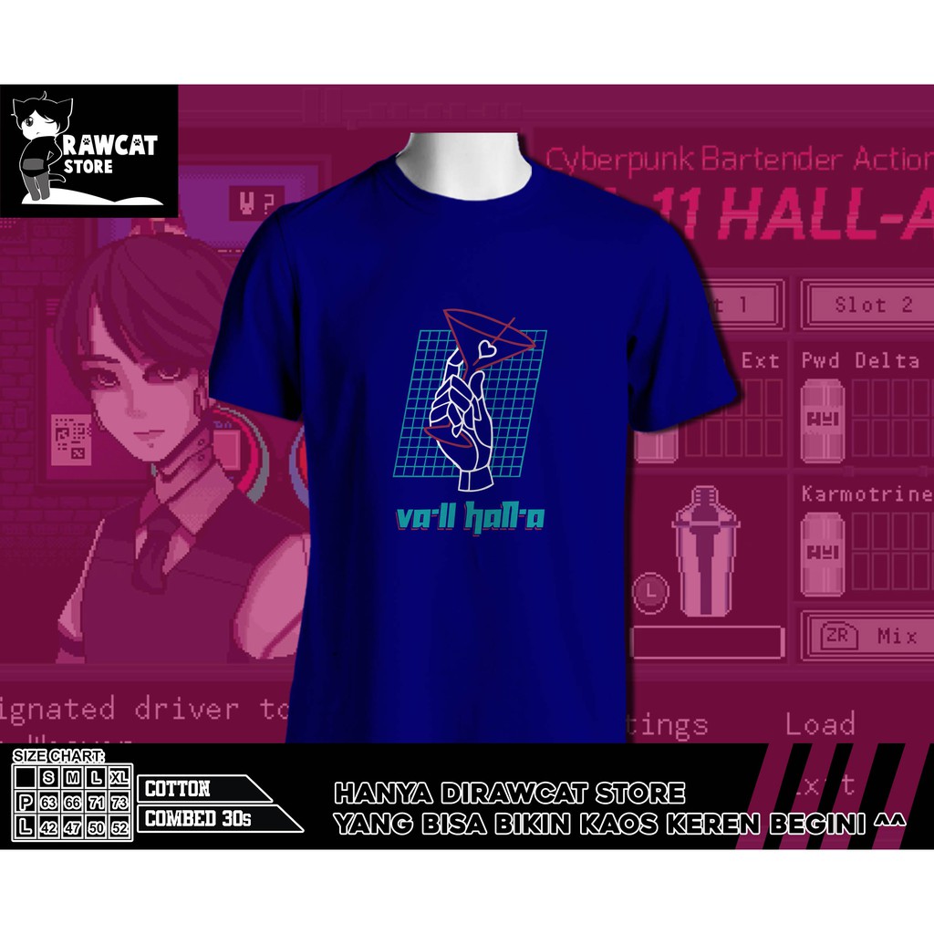 kaos pria game vallhalla cyberpunk bartender