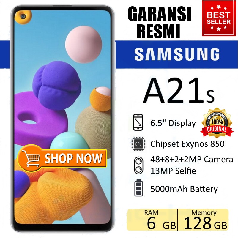 Promo Cuci Gudang Hp  HANDPHONE SAMSUNG GALAXY A21s RAM 6/128 GB GARANSI RESMI HANDPHONE SAMSUNG