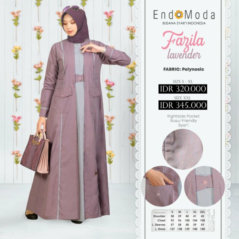Gamis Fazila terbaru ori by Endomoda