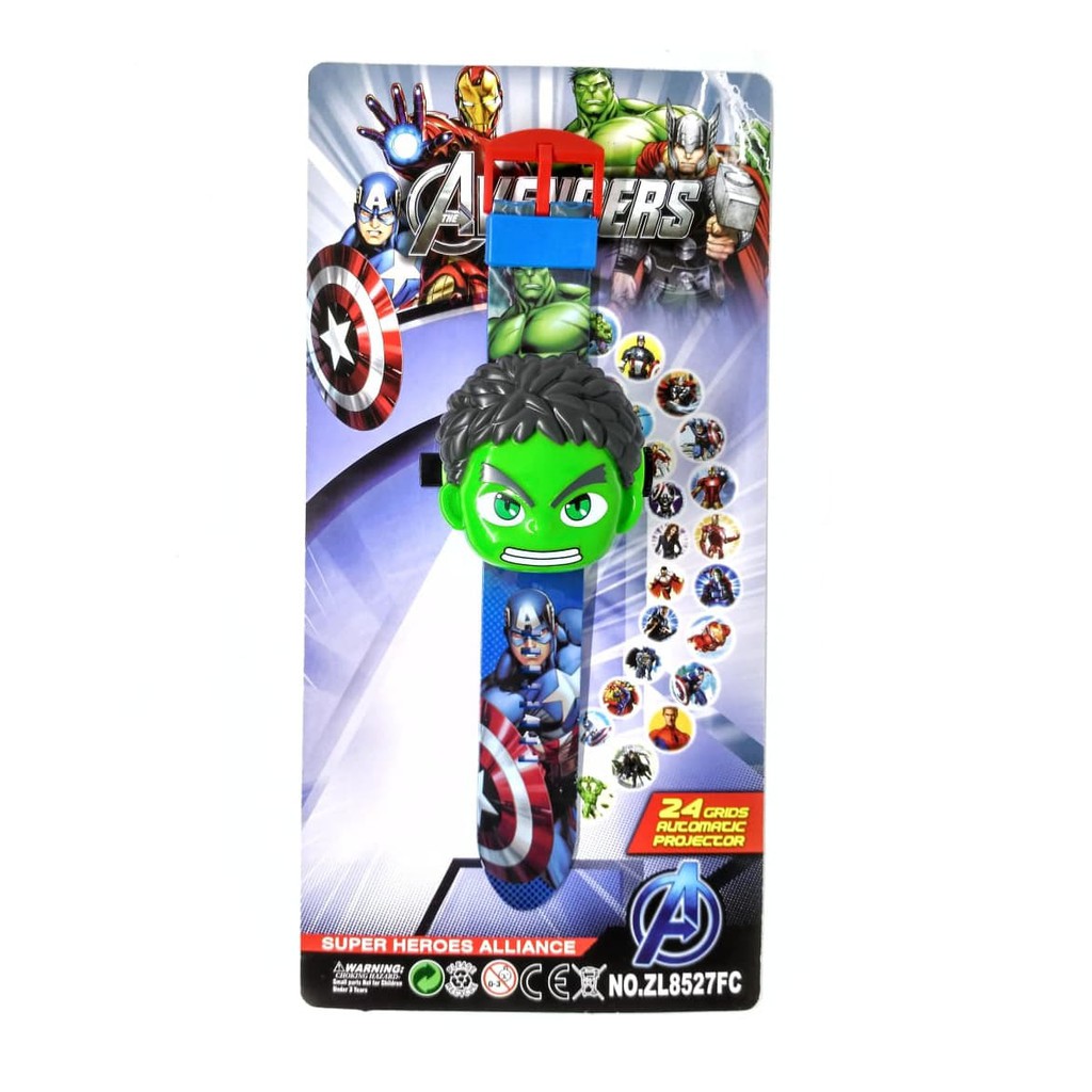 Best Seller! JAM TANGAN ANAK HULK AVENGERS SUPERHERO PROYEKTOR JUMBO DIGITAL LED Terbatas!