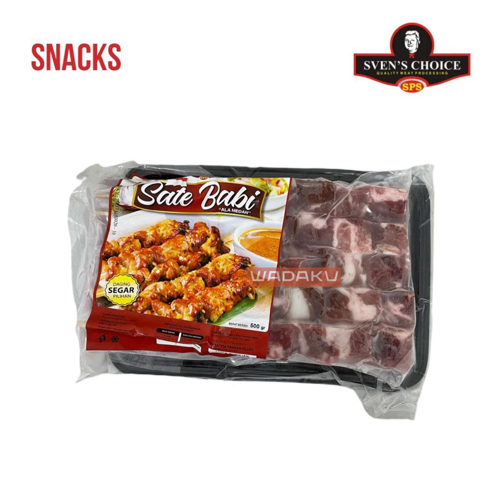 DAGING BABI SEGAR SVEN'S CHOICE UNTUK SATE SATAY DAN YAKITORI 500g MIX BELLY DAN CAPSIM