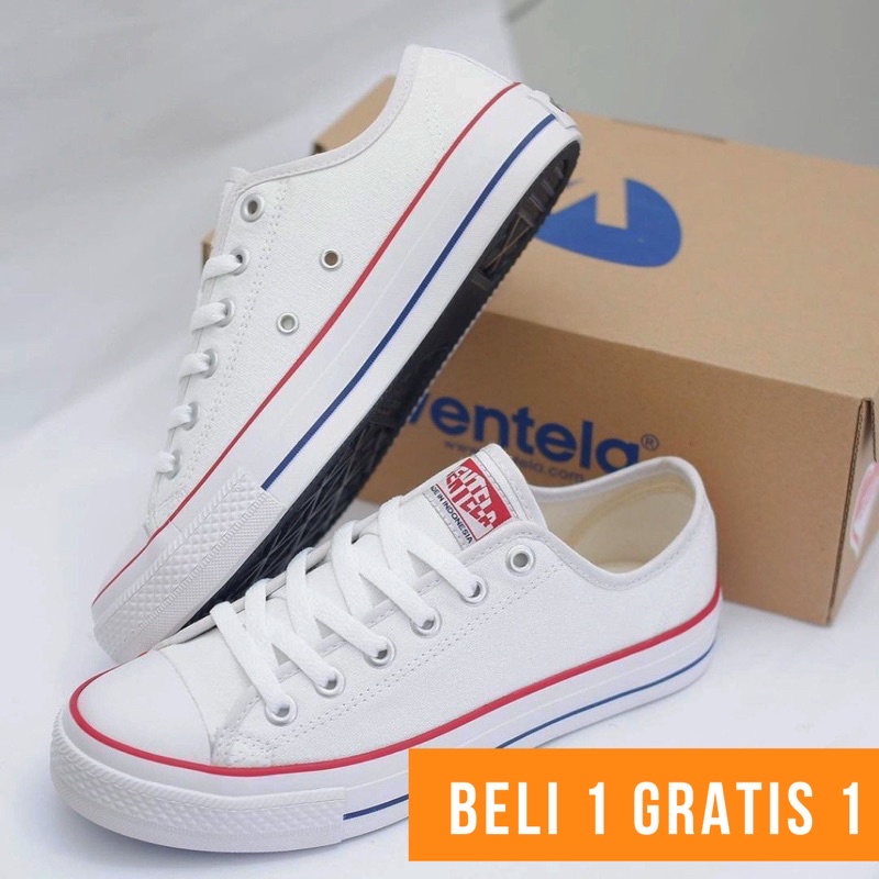 Ventela Ethnic Low White - Ventela Original 100%  - Sepatu Sneakers - Sepatu Putih