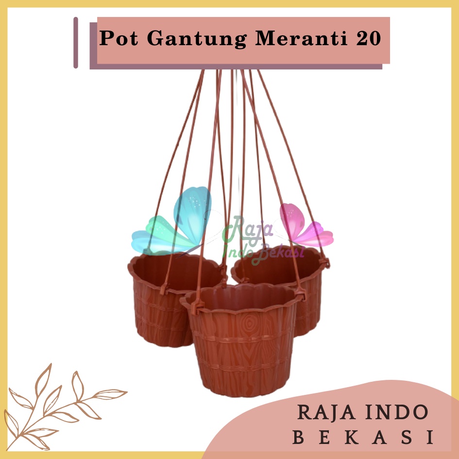 Pot Gantung Meranti 20 Merah Bata Merah Coklat Terracota Terracotta Pot Bunga Gantung Motif Gentong Mirip Country Murah Termasuk Tali Pot Bunga Gantung Murah Grosir Unik Plastik Putih