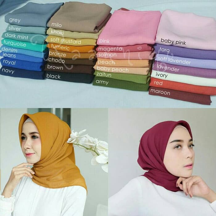 Segi4 Hycon / Jilbab Hycon / Kerudung Hycon Polos Murah Berkualitas