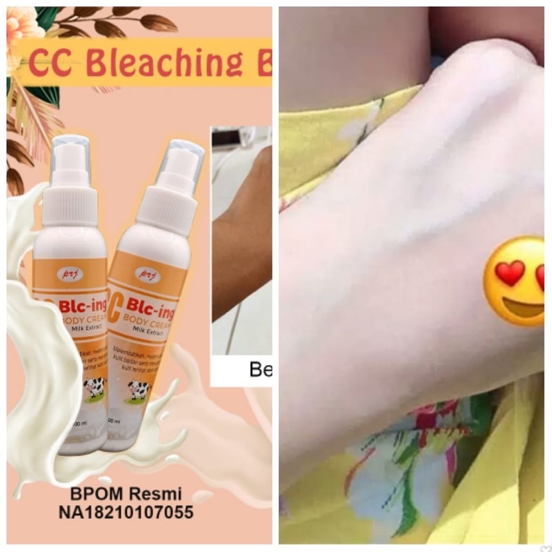 CC bleaching body cream BLC-ING blicing salon termurah original cc milky lotion