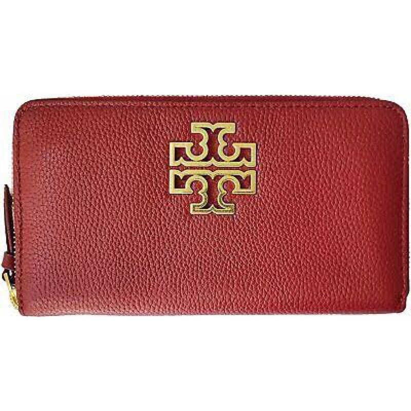 tory burch TB britten redstone clutch long wallet