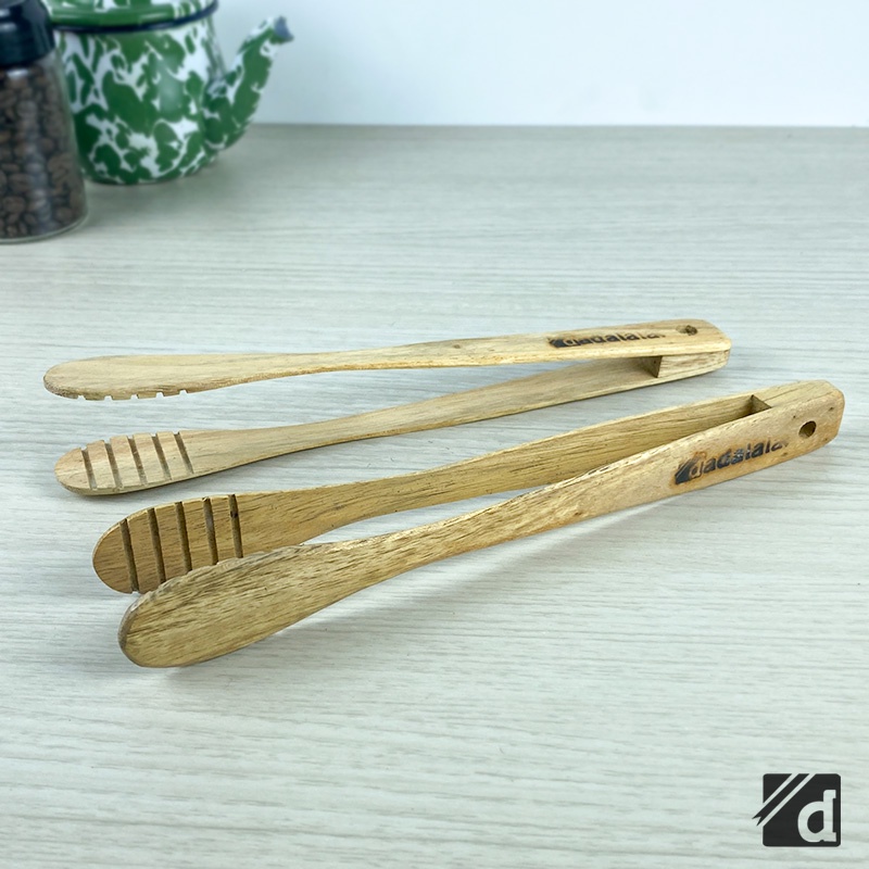 DADALALA Japitan Gorengan / Penjapit Makanan Kayu Tahan Panas, Panjang 24 Cm