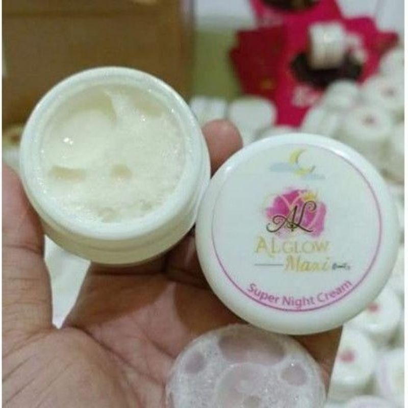 cream malam al maxi glow skincare termurah original