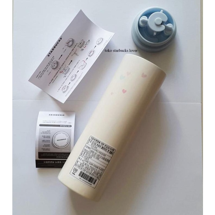 Starbucks Tumbler Korea Stainless Steel Grande - Pink Valentine Cat Hot R33A