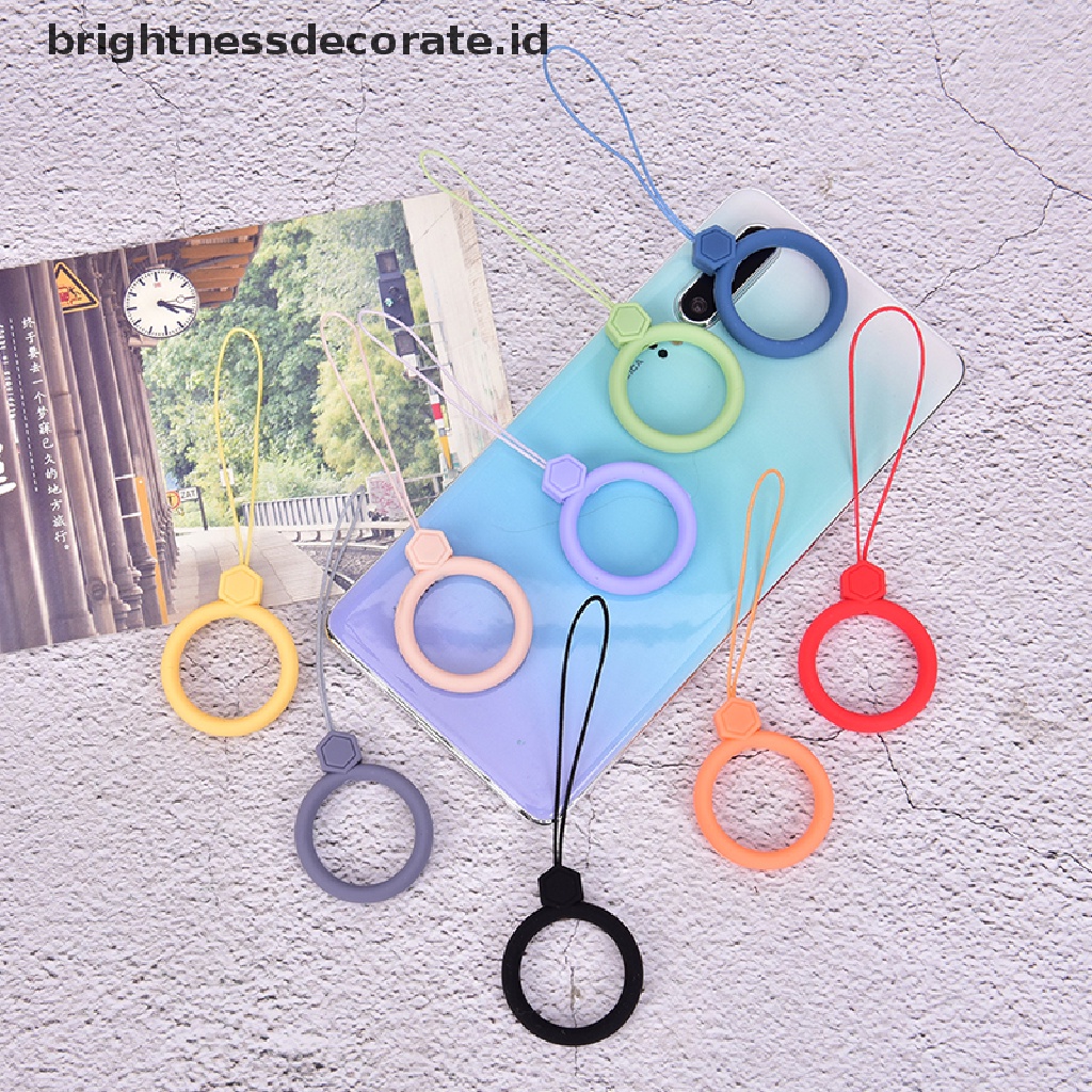 [birth] Finger Ring Anti-lost Universal Phone Short Lanyard Silicone Pendant Ring Strap [ID]