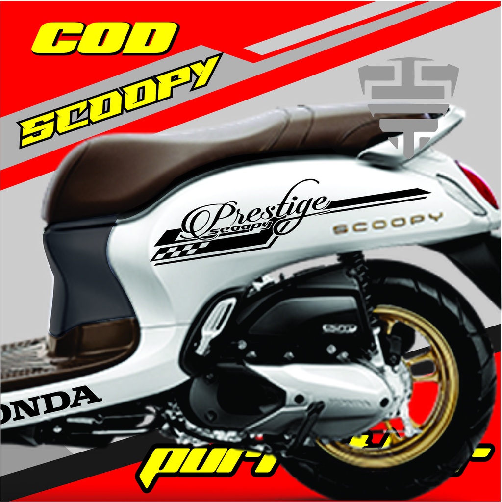 PS03 STIKER SCOOPY LIST STRIP MINIMALIS cutting sriker motor scoopy prestige stylish