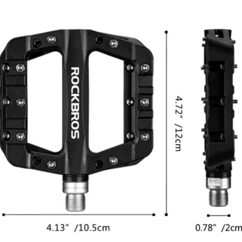 Rockbros 12C Pedal Bearing Nylon Pedal Sepeda Hitam