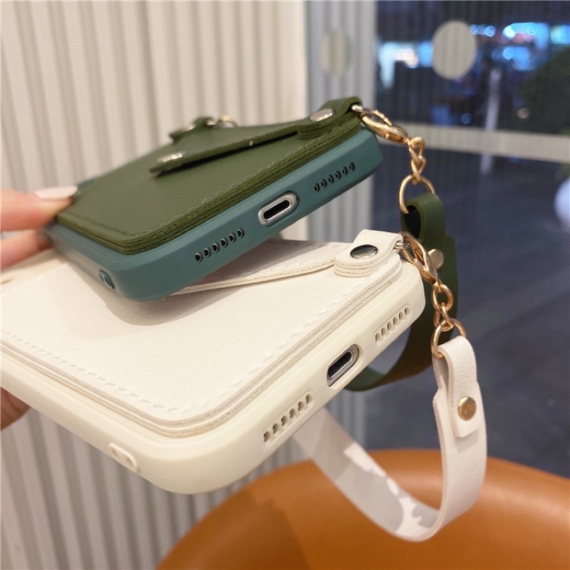 Mini Wallet Card Holder Leather Softcase Dompet Lucu for iphone XS XS Max XR 11 Pro Max 12 Pro Max 13 Prow Max