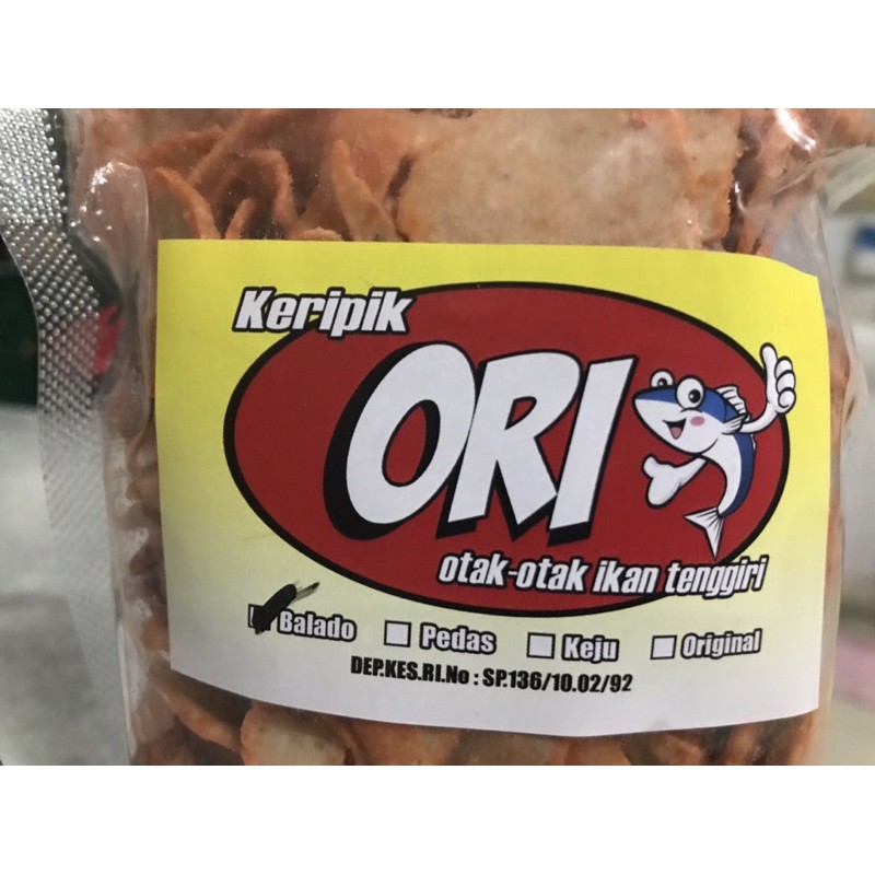 

Cemilan Keripik ORi Rasa BALADO ukuran Besar (250g)