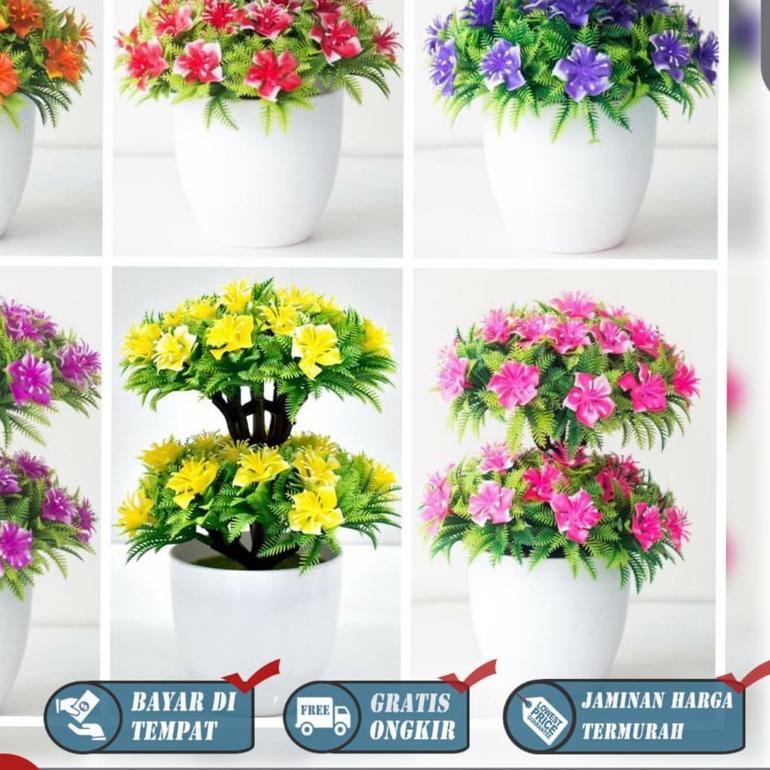 BUNGA PLASTIK BUNGA PAJANGAN IMITASI BUNGA ARTIFISIAL BUNGA BONSAI TANAMAN HIAS PLASTIK BP1103
