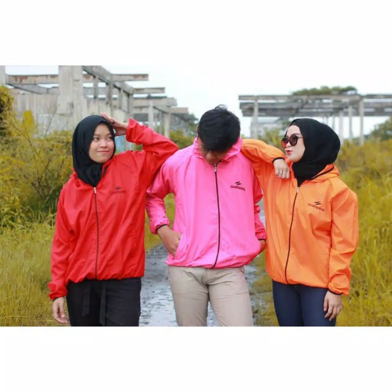 jaket pria wanita parasut shimano sauna lari bersepeda pria dan wanita-3