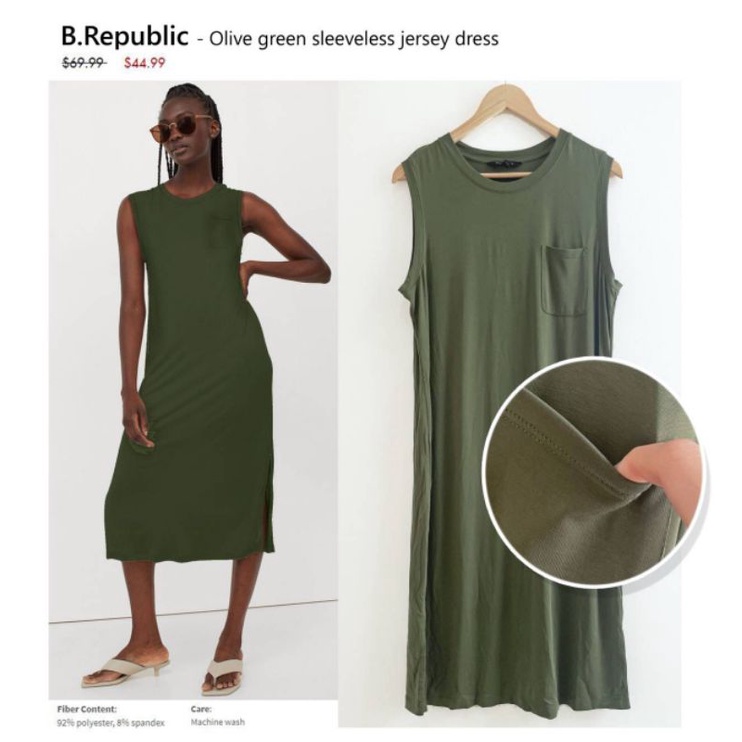 BR sandwash sleeveless dres